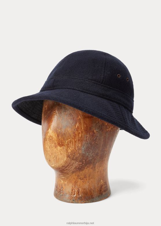 мушкарци Ralph Lauren шешир од филца од мешавине вуне V2V448857 морнарица
