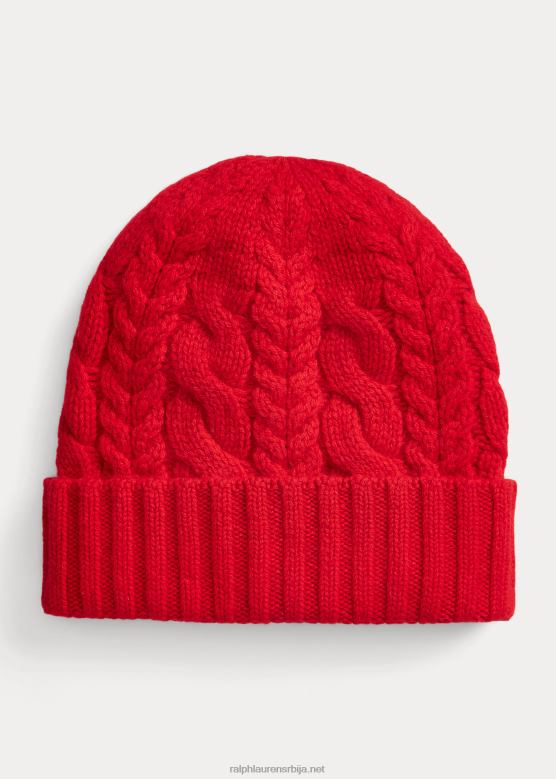 мушкарци Ralph Lauren плетена капа од кашмира V2V449006 класична црвена