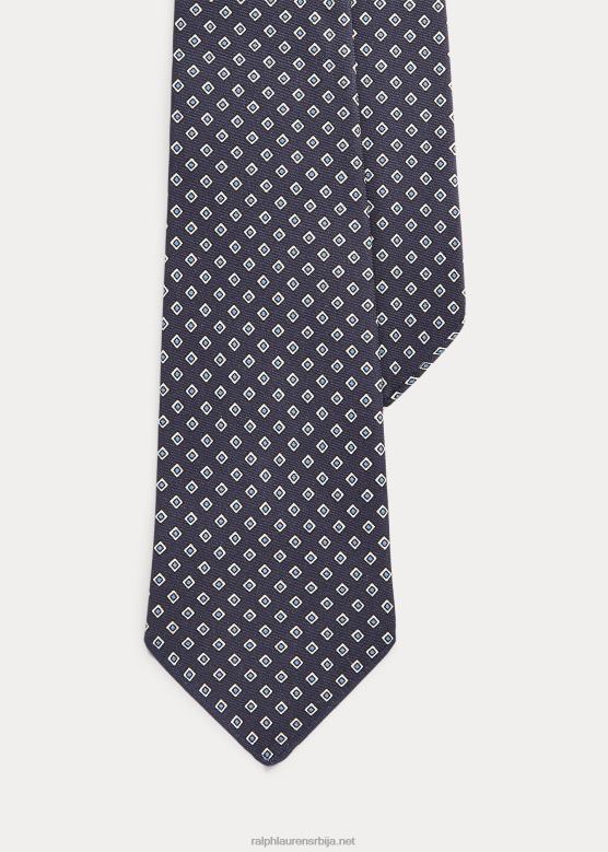 мушкарци Ralph Lauren уредна свилена кравата инспирисана старином V2V442506 морнарица