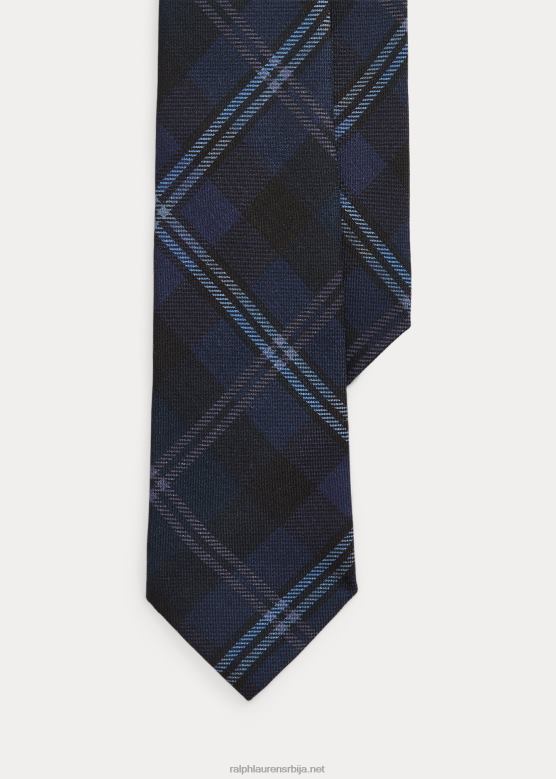 мушкарци Ralph Lauren карирана вунена кравата V2V442510 морнарица