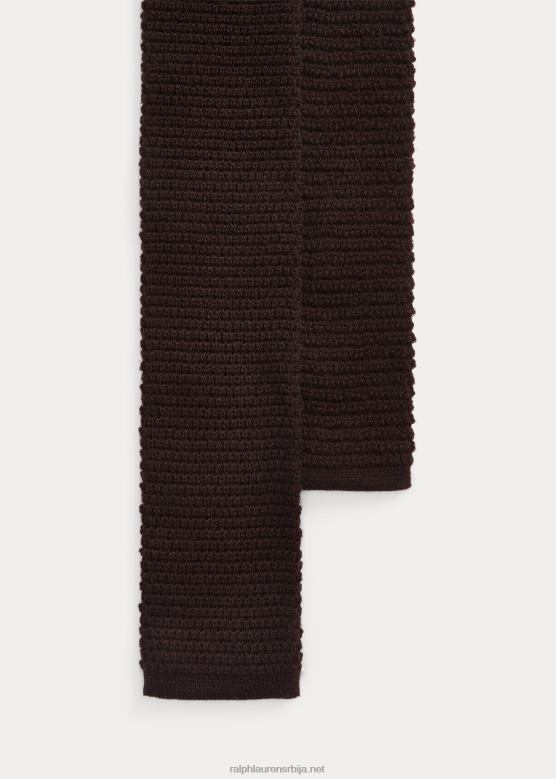 мушкарци Ralph Lauren плетена вунена кравата V2V442523 браон