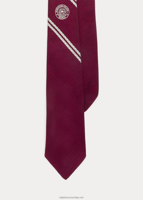 мушкарци Ralph Lauren кравата за колекцију морехоусе V2V442641 кестењасто/бело