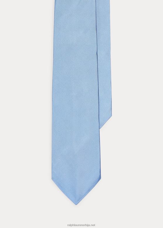 мушкарци Ralph Lauren пеау де соие кравата V2V442674 светло плава