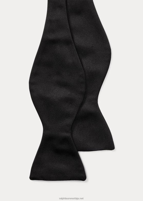мушкарци Ralph Lauren свилени сатенски лептир машна V2V442683 црн