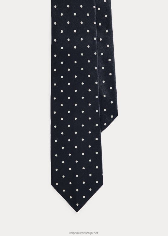 мушкарци Ralph Lauren кравата од свиленог сатена на точкице V2V442686 тамно тегет