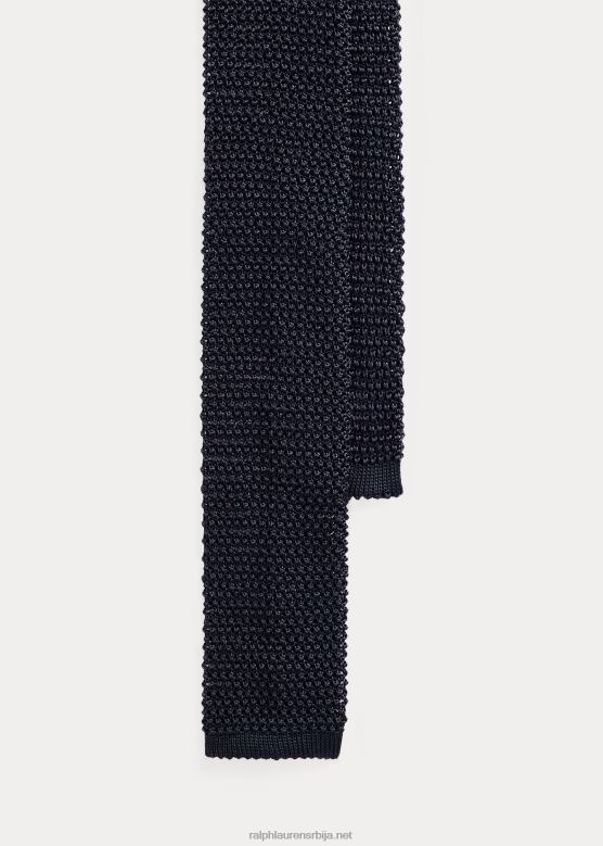 мушкарци Ralph Lauren плетена свилена кравата V2V442690 тамно тегет