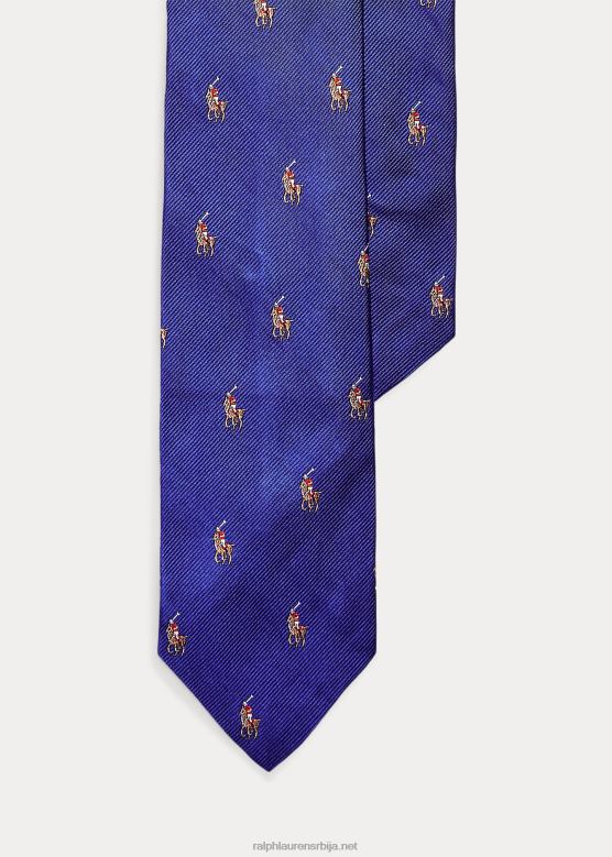 мушкарци Ralph Lauren поло пони свилена уска кравата V2V448794 краљевски