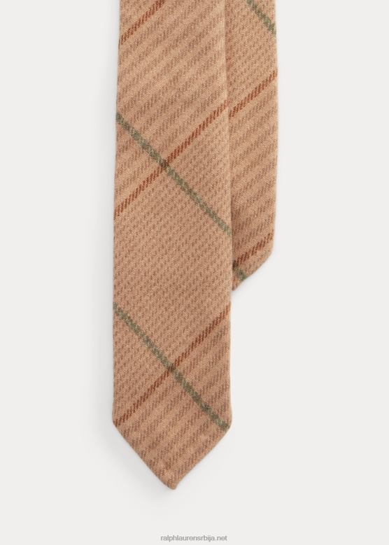 мушкарци Ralph Lauren кравата од кашмира преко прозора V2V448936 камила мулти/браон/плава