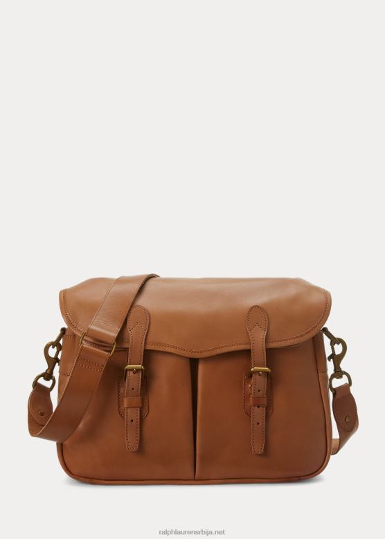мушкарци Ralph Lauren Херитаге кожна торба V2V442399 тан