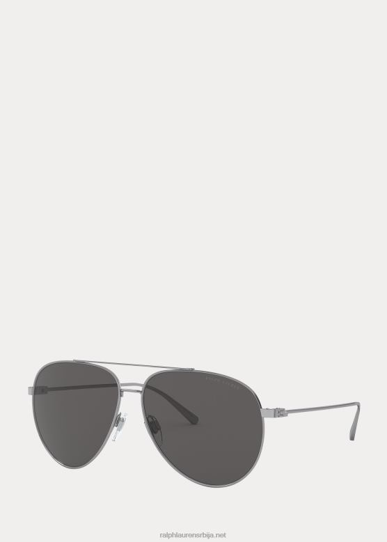 мушкарци Ralph Lauren градске пилотске наочаре за сунце V2V442669 сјајни гунметал