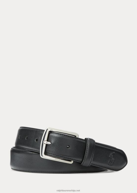 мушкарци Ralph Lauren каиш за хаљину од пуне коже V2V442566 црн