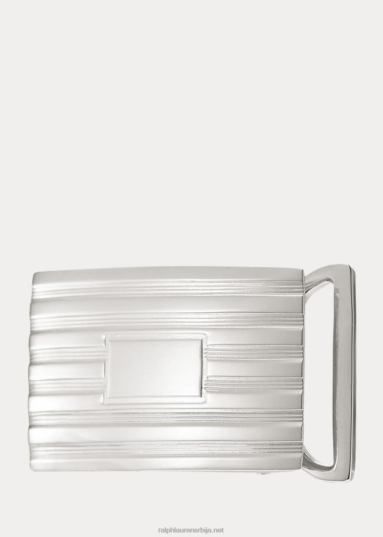 мушкарци Ralph Lauren копча за каиш окренута мотором V2V449041 сребро