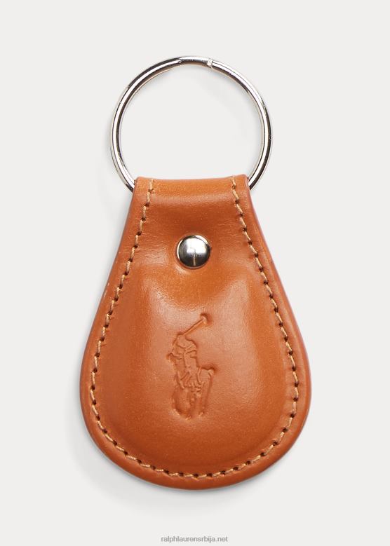 мушкарци Ralph Lauren узде кожни привезак за кључеве V2V442552 тан