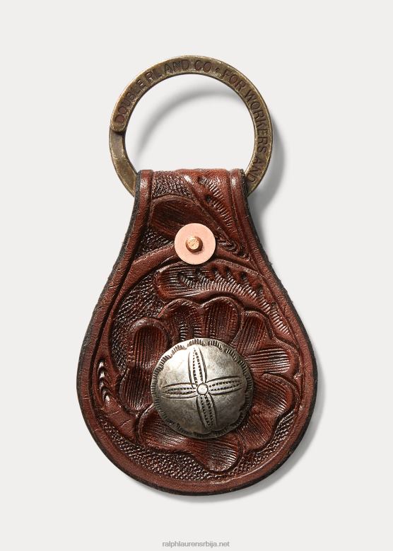 мушкарци Ralph Lauren Алат кожни привезак за кључеве V2V448903 браон