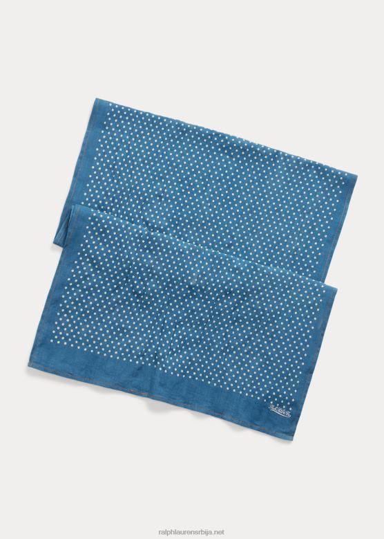 мушкарци Ralph Lauren памучни шал на точкице V2V442465 индиго тачка
