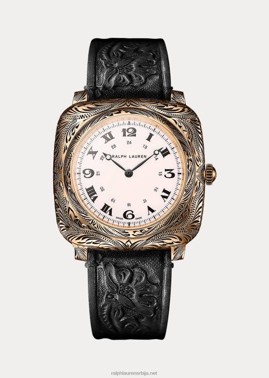 мушкарци Ralph Lauren јастук 42 мм гравирано ружичасто злато V2V442840