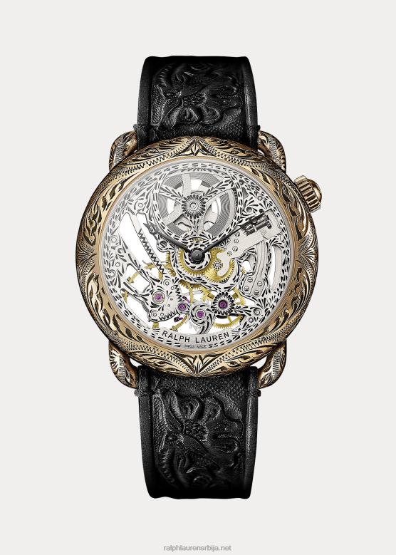 мушкарци Ralph Lauren 45 мм гравирани скелет од ружичастог злата V2V442838