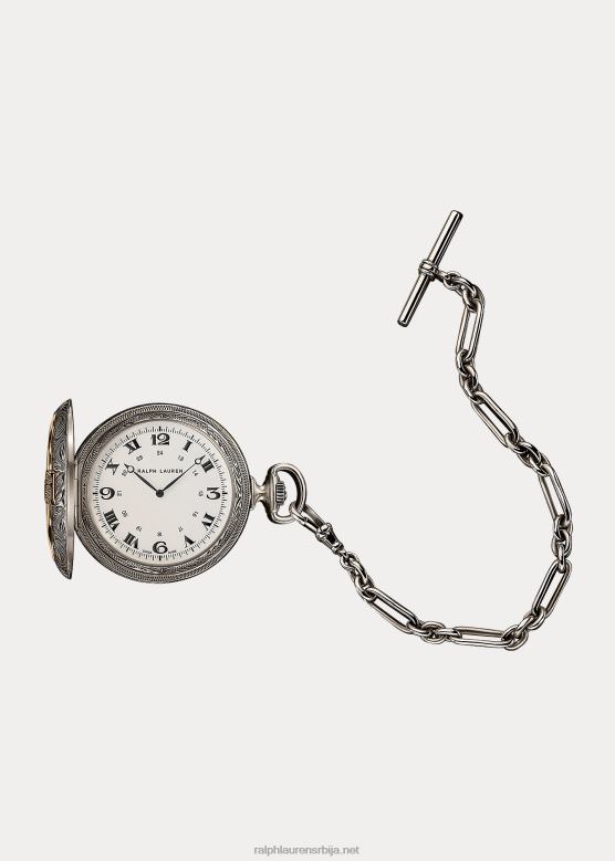 мушкарци Ralph Lauren 50 мм џепни сат од стерлинг сребра V2V442841