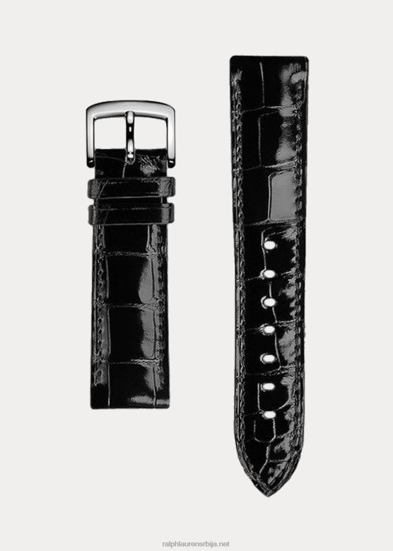 мушкарци Ralph Lauren алигатор ремен за сат V2V442824 црн