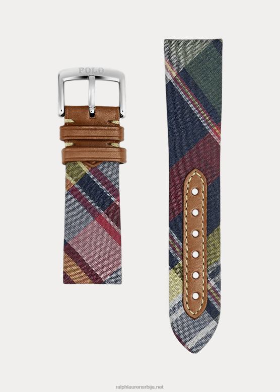 мушкарци Ralph Lauren карирана кравата свилени каиш за сат V2V442831 зелени тартан