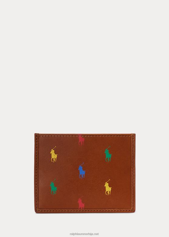 мушкарци Ralph Lauren пони кожна торбица за картице V2V442771 тан