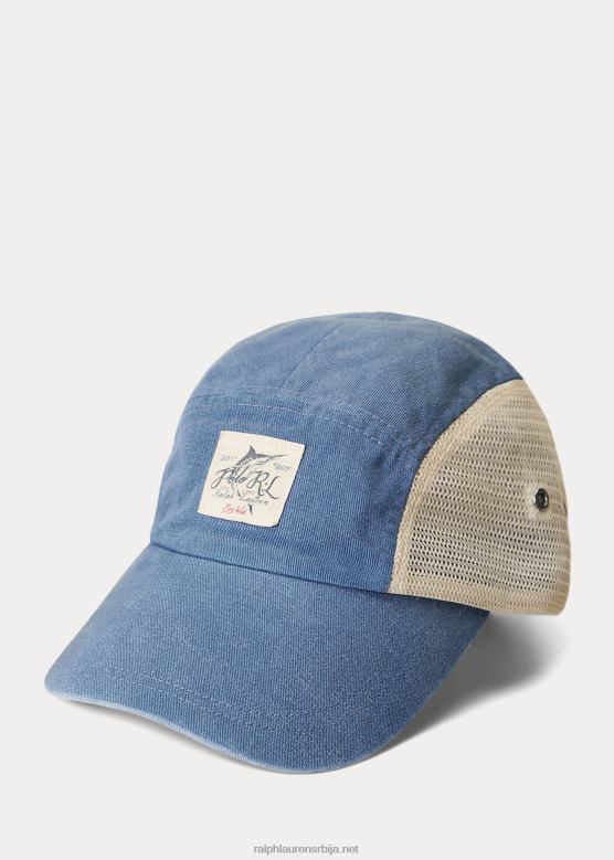 мушкарци Ralph Lauren Индиго кепер и мрежаста капа са пет панела V2V442359 стари краљевски