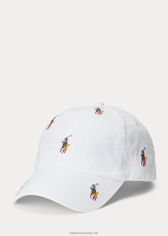 мушкарци Ralph Lauren алловер пони цхино капа V2V442360 керамичка бела/мулти
