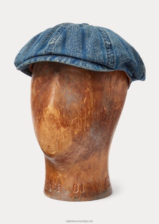 мушкарци Ralph Lauren пругаста капа од кепера V2V448826 избледели индиго