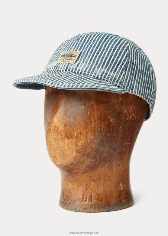 мушкарци Ralph Lauren пругаста капа од кепера V2V448832 индиго