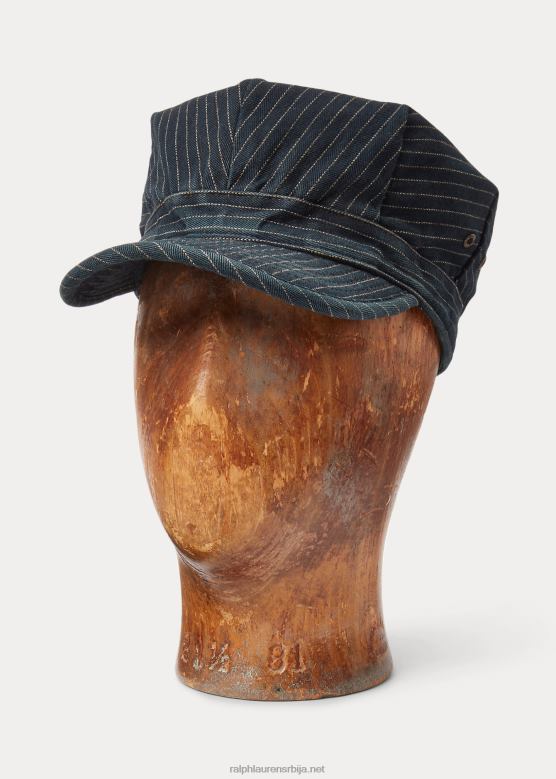 мушкарци Ralph Lauren пругаста индиго капа од рибље кости V2V448834 морнарица