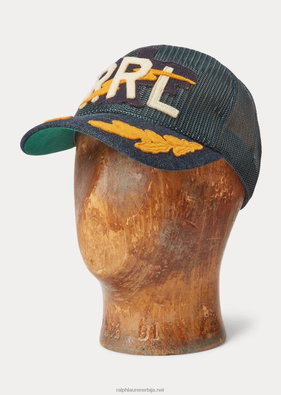 мушкарци Ralph Lauren лого мрежаста капа за камионе V2V448848 морнарско/индиго