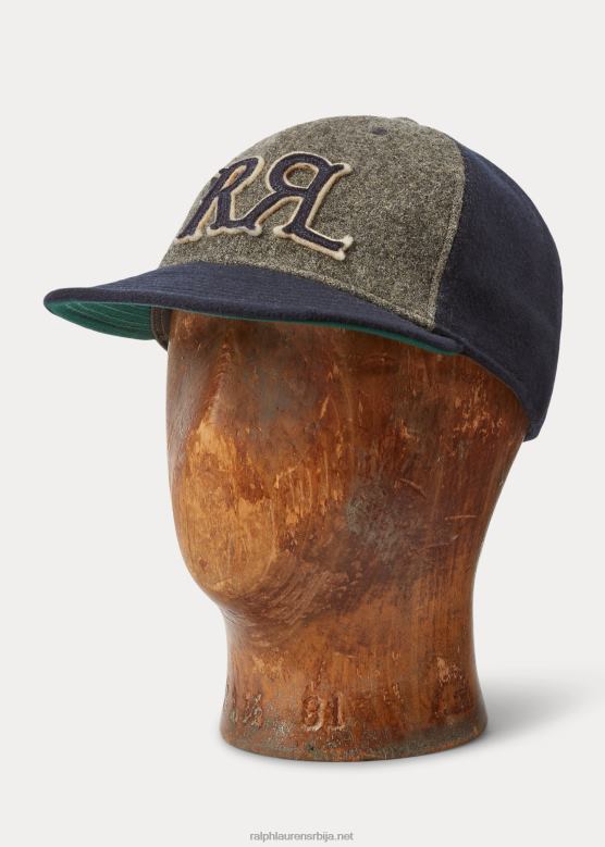 мушкарци Ralph Lauren капица од филца са логотипом V2V448849 морнарско/сива