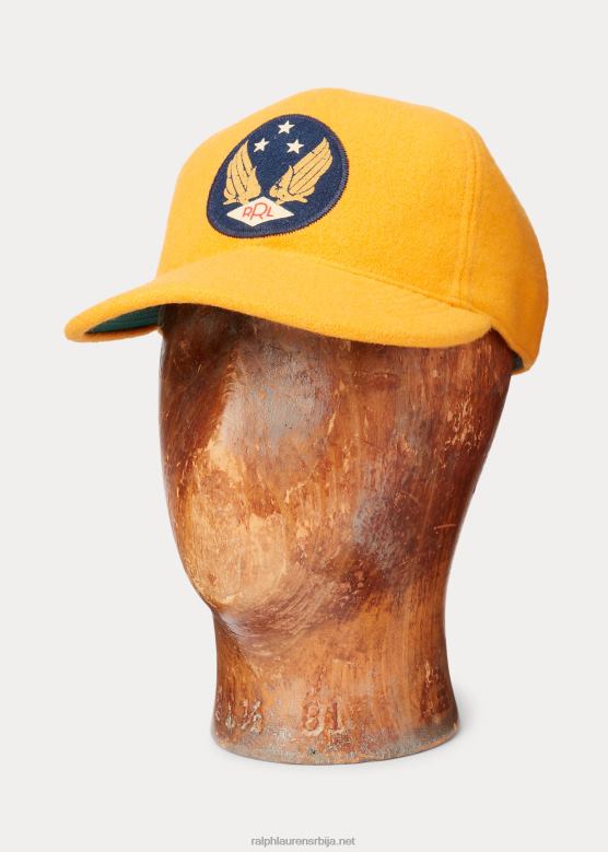 мушкарци Ralph Lauren капица од филца са крилатим логотипом V2V448868 винтаге голд