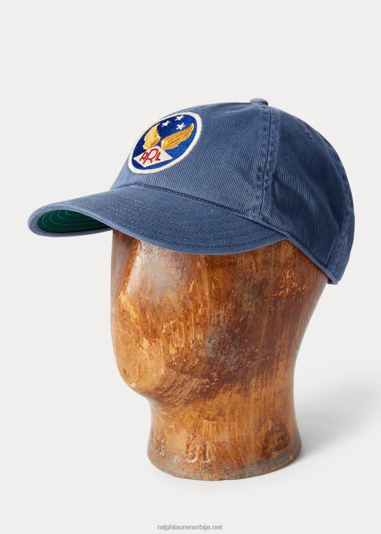 мушкарци Ralph Lauren капа од кепера обојена одећом V2V448896 поноћно плава