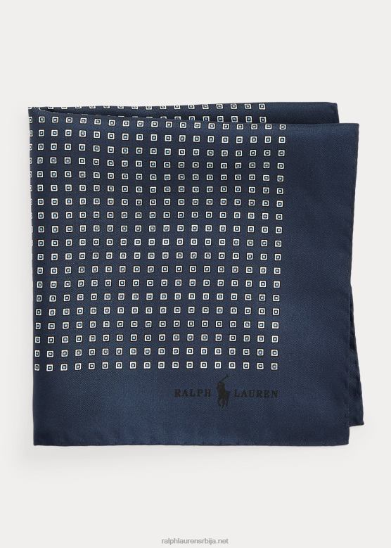 мушкарци Ralph Lauren уредан свилени џепни квадрат V2V442514 морнарица