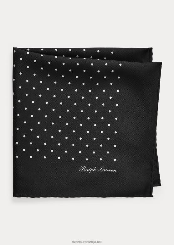 мушкарци Ralph Lauren џепни џеп од свиленог фоулара на точкице V2V442666 црн