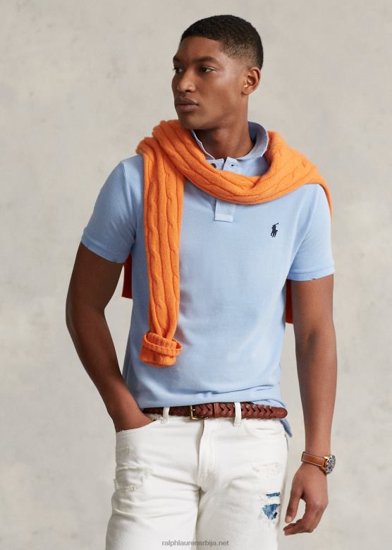 мушкарци Ralph Lauren поправљена мрежаста поло мајица класичног кроја V2V441094 аустин блуе