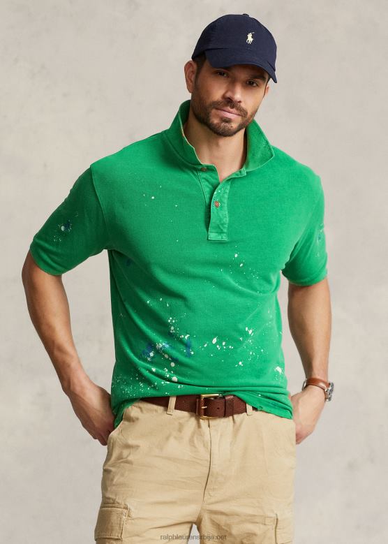мушкарци Ralph Lauren поремећена мрежаста поло мајица V2V441390 стабљика