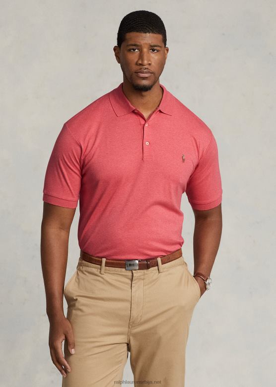 мушкарци Ralph Lauren мекана памучна поло мајица V2V441536 висораван ружа вријесак