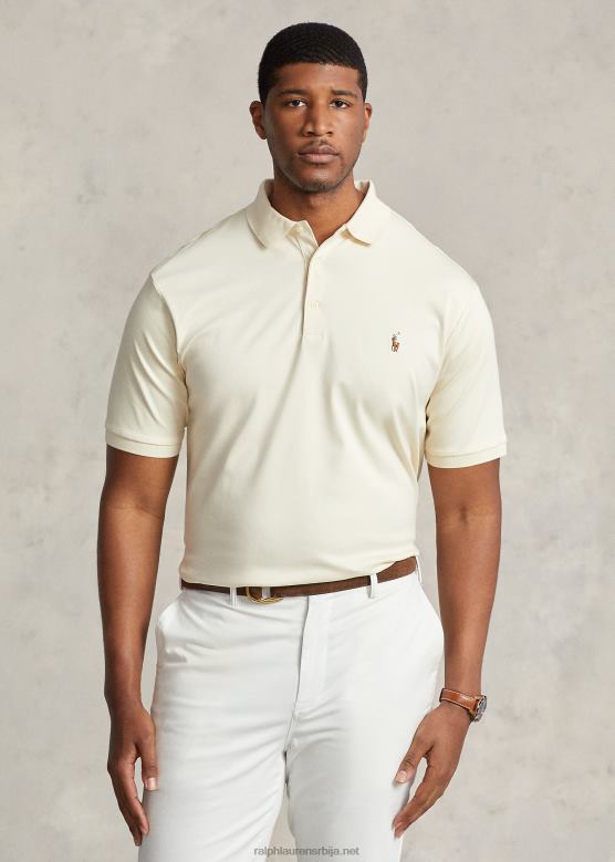 мушкарци Ralph Lauren мекана памучна поло мајица V2V441539 водич крема