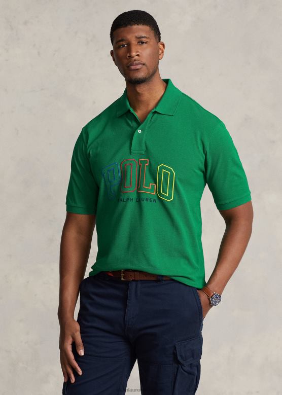 мушкарци Ralph Lauren лого мрежаста поло мајица V2V441637 примарно зелено