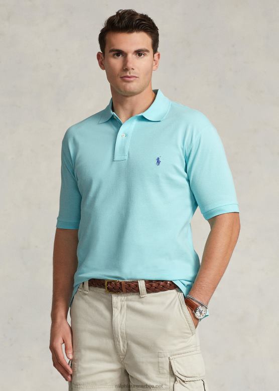 мушкарци Ralph Lauren култна мрежаста поло мајица V2V441820 исланд акуа