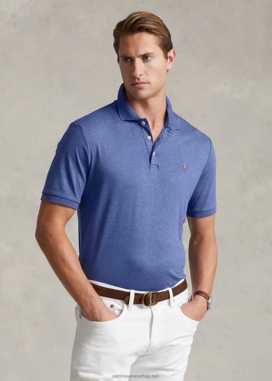 мушкарци Ralph Lauren мекана памучна поло мајица-све пристаје V2V44187 избледели краљевски вресак
