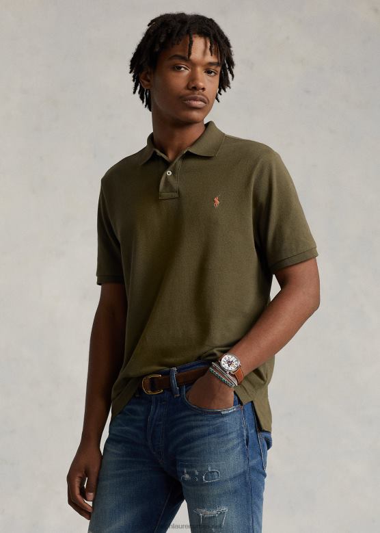 мушкарци Ralph Lauren слим фит нова поло мајица V2V4429 крошња маслина