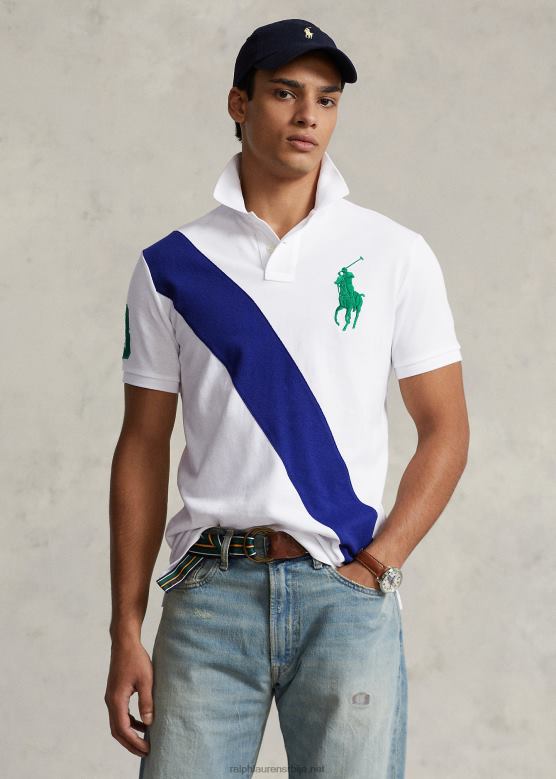 мушкарци Ralph Lauren биг пони мрежаста поло мајица-све пристаје V2V44547 бело / јесен краљевско