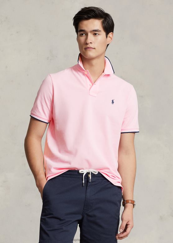 мушкарци Ralph Lauren мрежаста поло мајица класичног кроја V2V44583 кармел розе