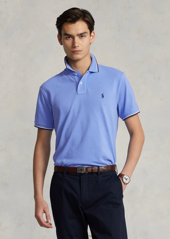 мушкарци Ralph Lauren мрежаста поло мајица класичног кроја V2V44584 лучко острво плаво