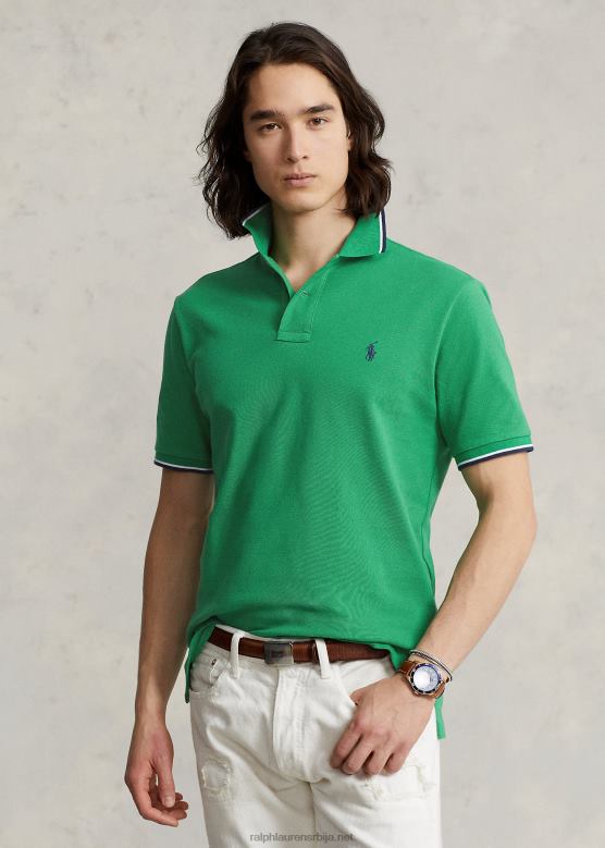 мушкарци Ralph Lauren мрежаста поло мајица класичног кроја V2V44589 оптичка зелена