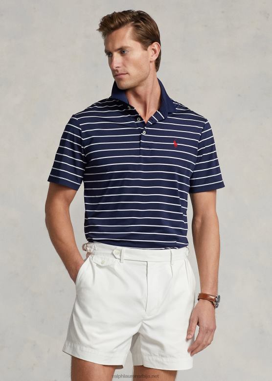 мушкарци Ralph Lauren поло мајица класичног кроја V2V44682 префињена морнарско/бела