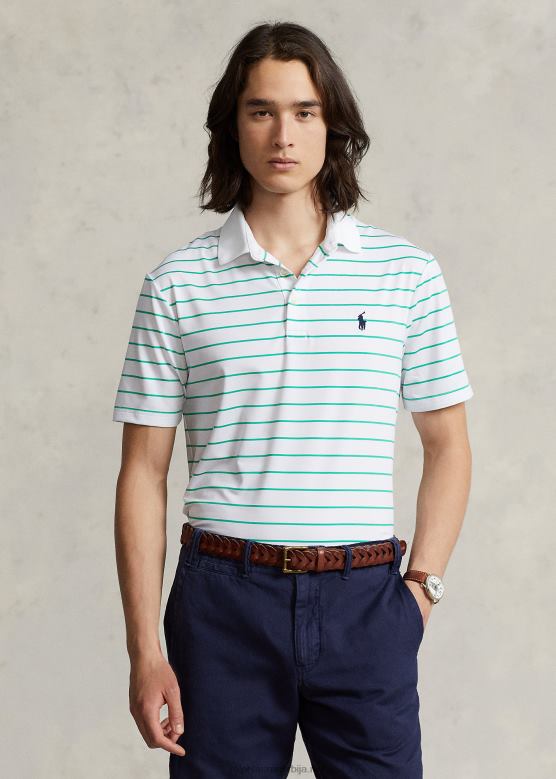 мушкарци Ralph Lauren поло мајица класичног кроја V2V44683 керамичка бела/зелена